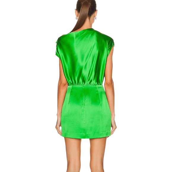 The Sei for FWRD Draped Mini Dress in Palm 4 - Picture 2 of 7